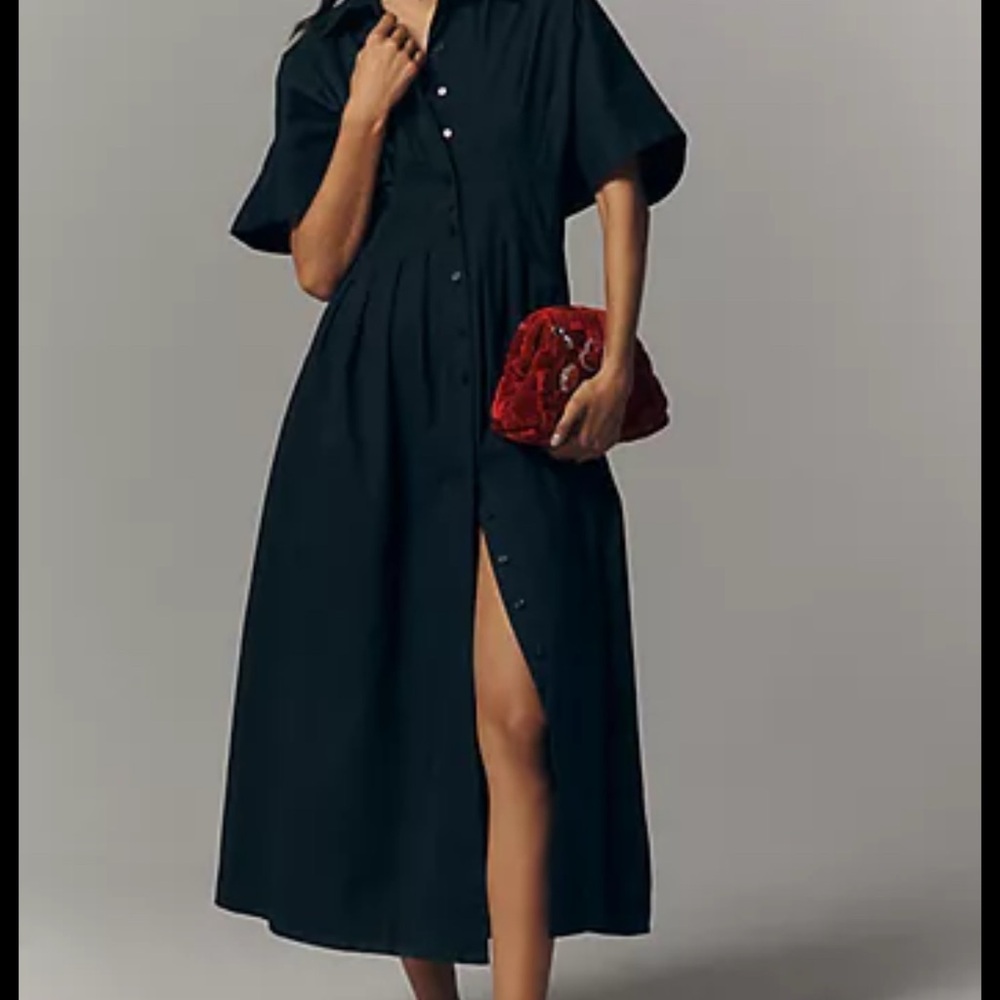 H&M Elegant Black Midi Dress
